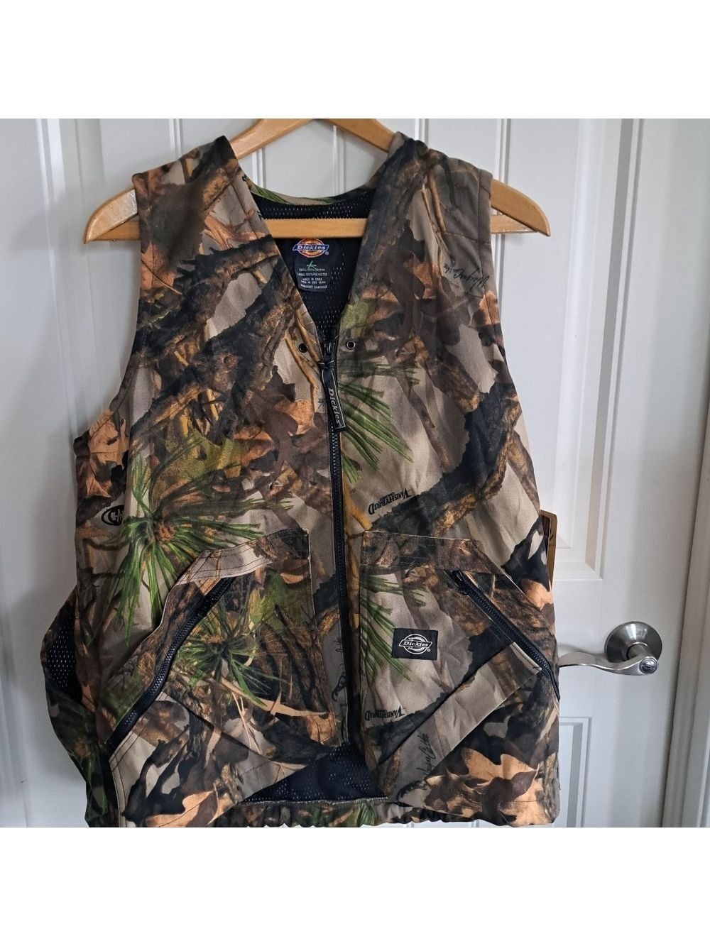 Dickies Wayne Carlton Vanish CAMO vest Hybrid Backpack Hunting Fishing Mens M